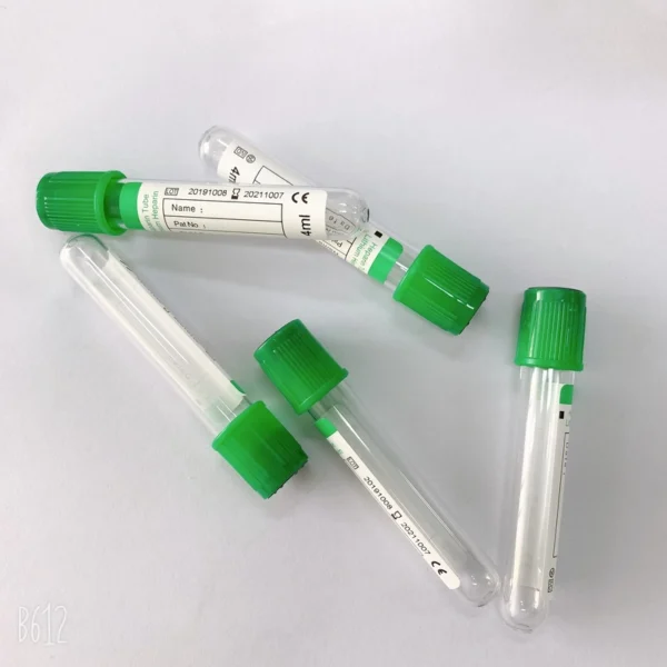 Heparin Lithium tube,Green cap,13*75,4ml 100/pk - Image 2