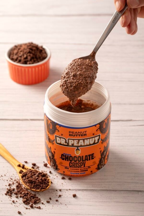 Dr. Peanut – Chocolate Crispy Peanut Butter (Gluten-Free, No Added Sugar) - Image 2